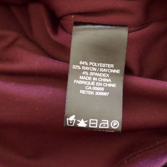 RW&Co. | Burgundy Midi Fitted Dress Sleeveless - Picture 8 of 8